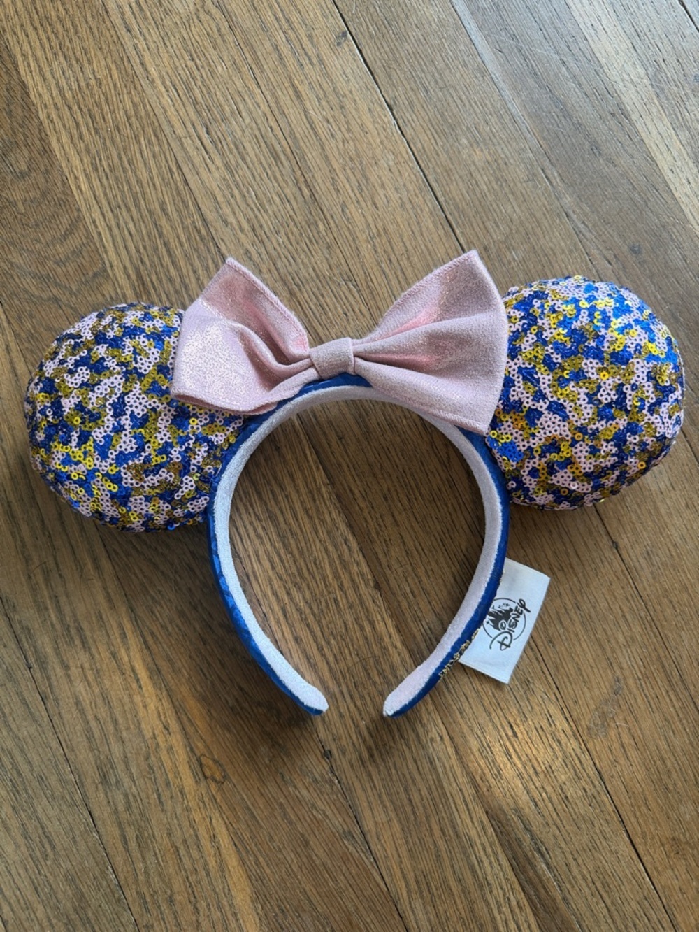 2021 Disneyland Resort Headband
Pink Bow Navy Gold Sequin Ears
Minnie Disney USA